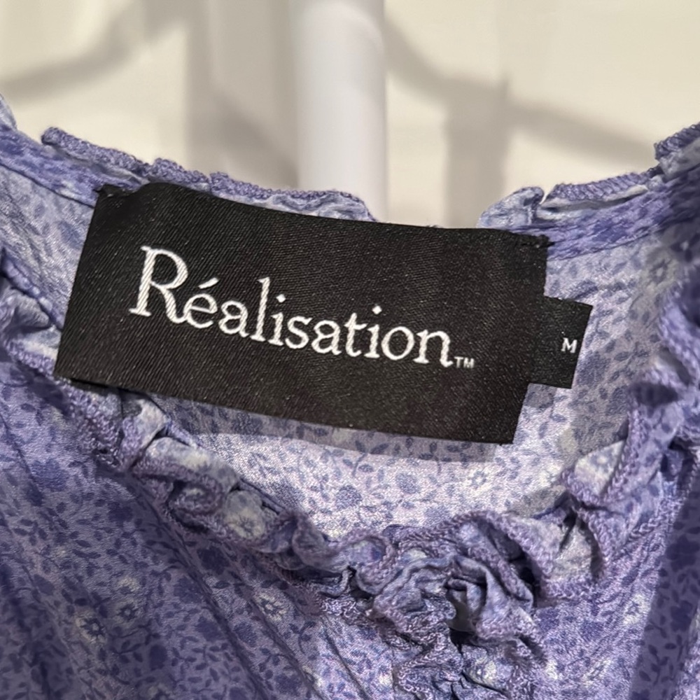 REALISATION PAR Purple Ruched DRESS - Picture 2 of 4
